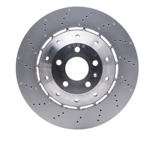 Audi R8 Brake Rotor (1) - Front - R1 Concepts - Drilled Carbon Alloy GeoMET - `08-`12